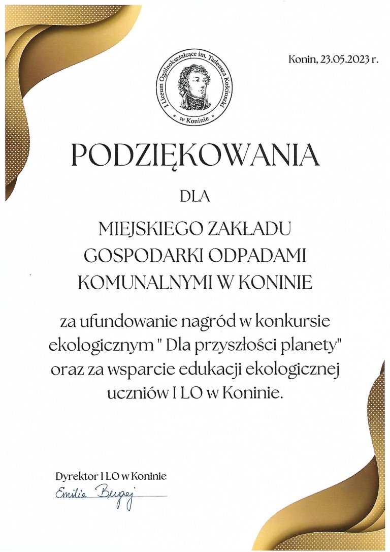 Podziękowania