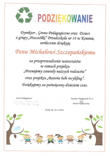 Podziękowania