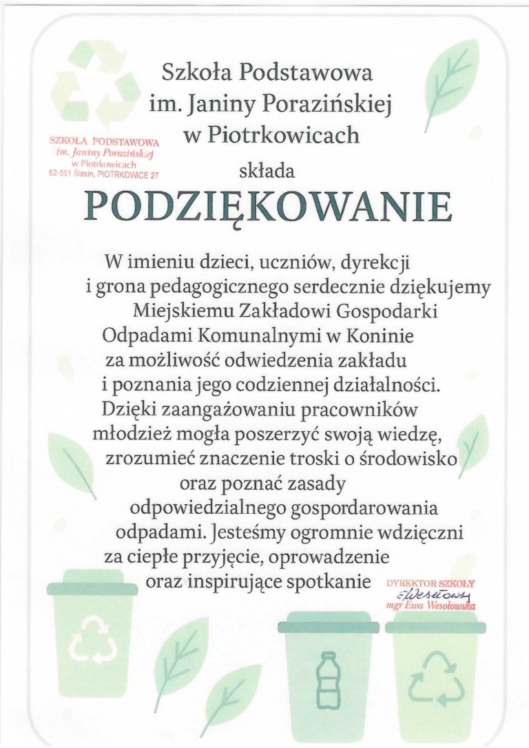 Podziękowania 2025